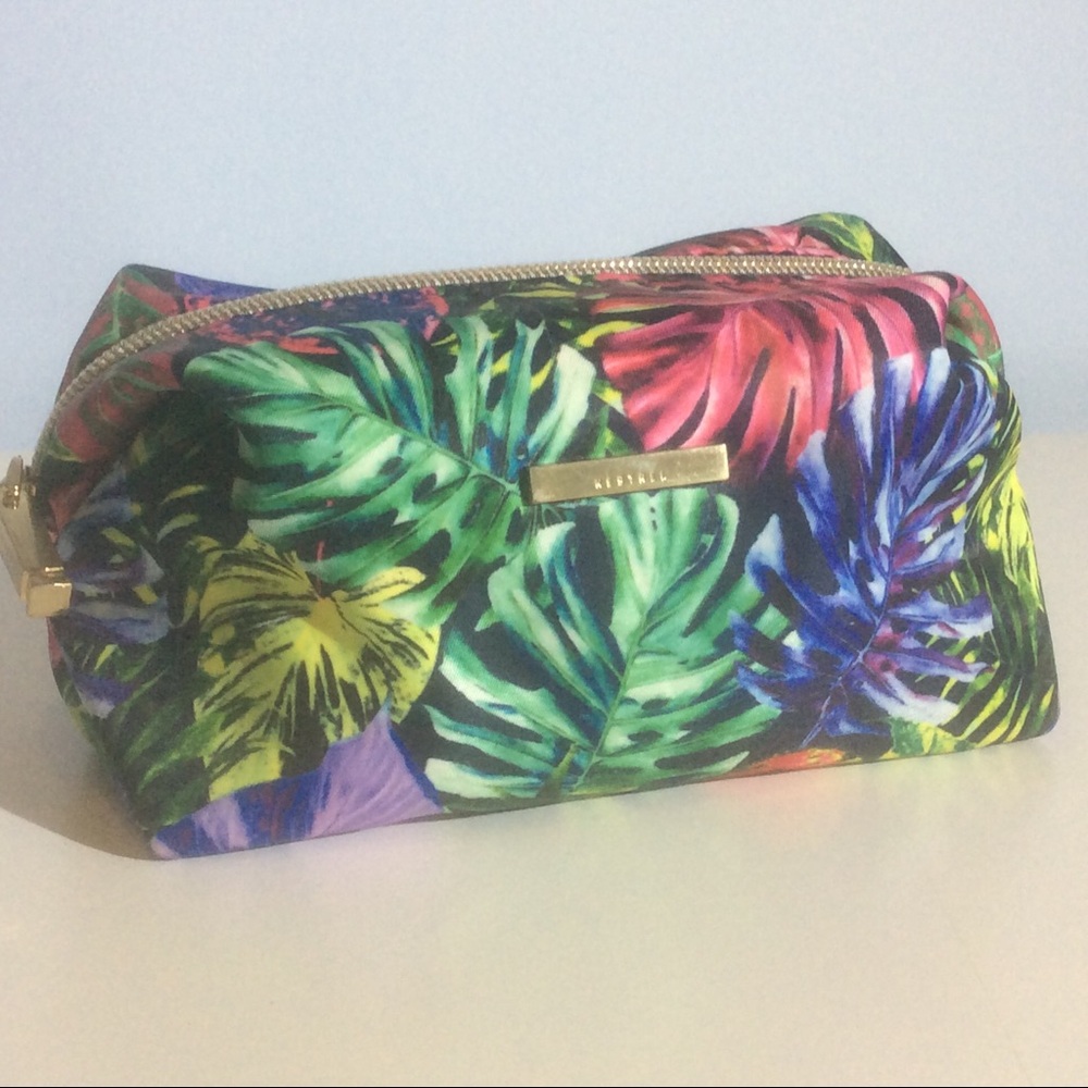 Kestrel Tropical Clutch Zip Cosmetic Case Travel Bag Storage Pink Green Purple